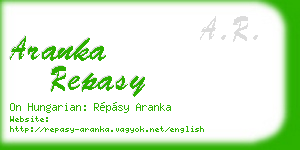 aranka repasy business card